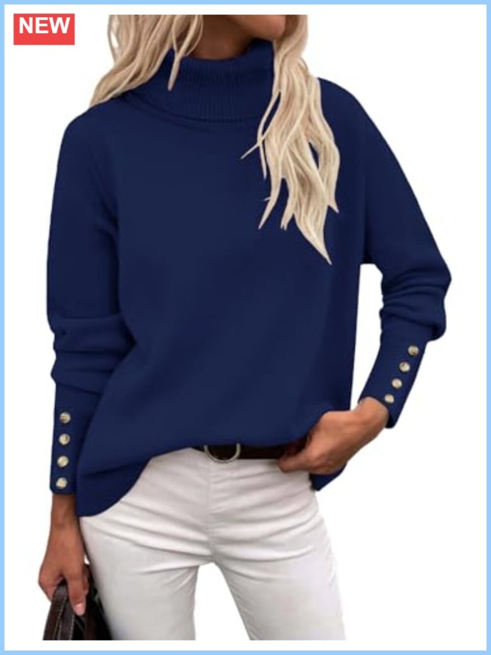 Womens Turtleneck Sweater 2026 Heavyweight Knit Pullover Long Sleeve Viscose